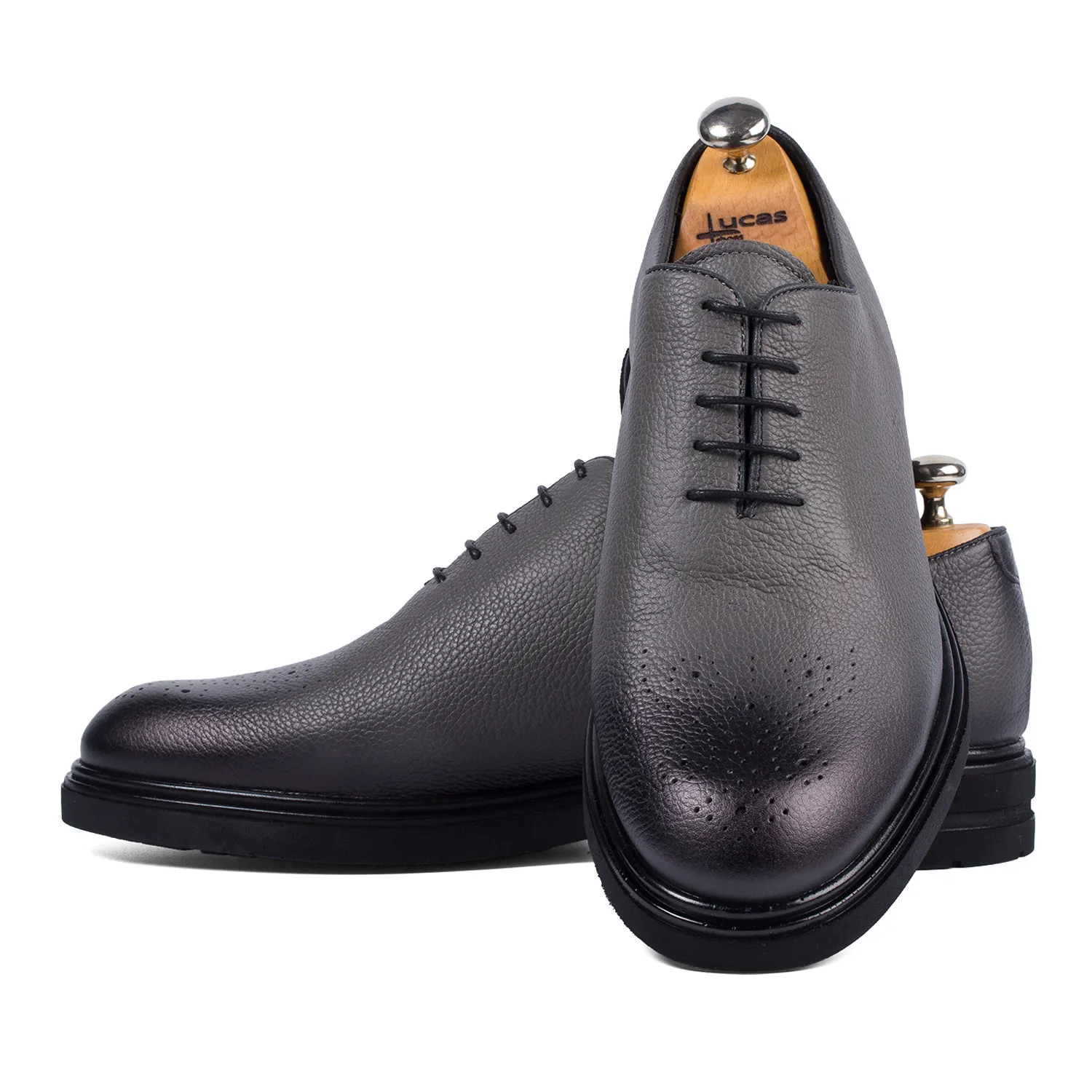 Lucas Shoes Elegant 900 Oslo pantofi gri piele naturala