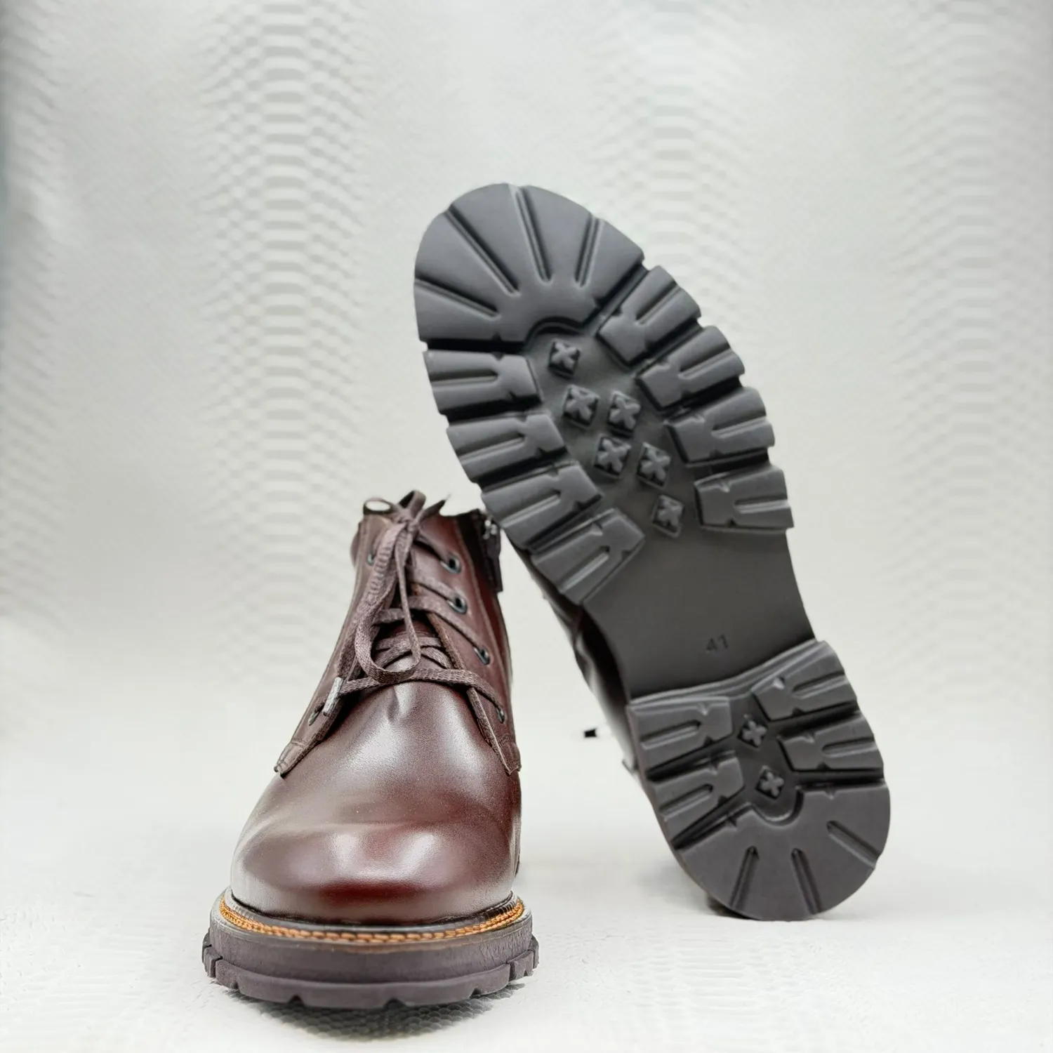 Lucas Shoes 390 ghete barbati maro piele naturala