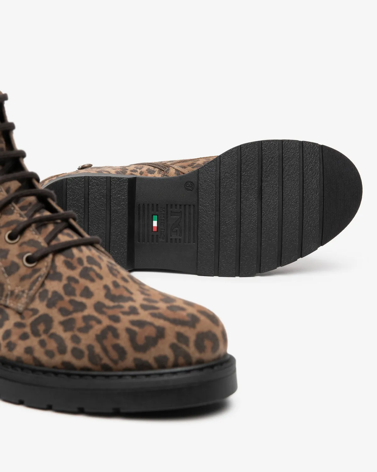 NeroGiardini bocanci piele intoarsa femei animal print
