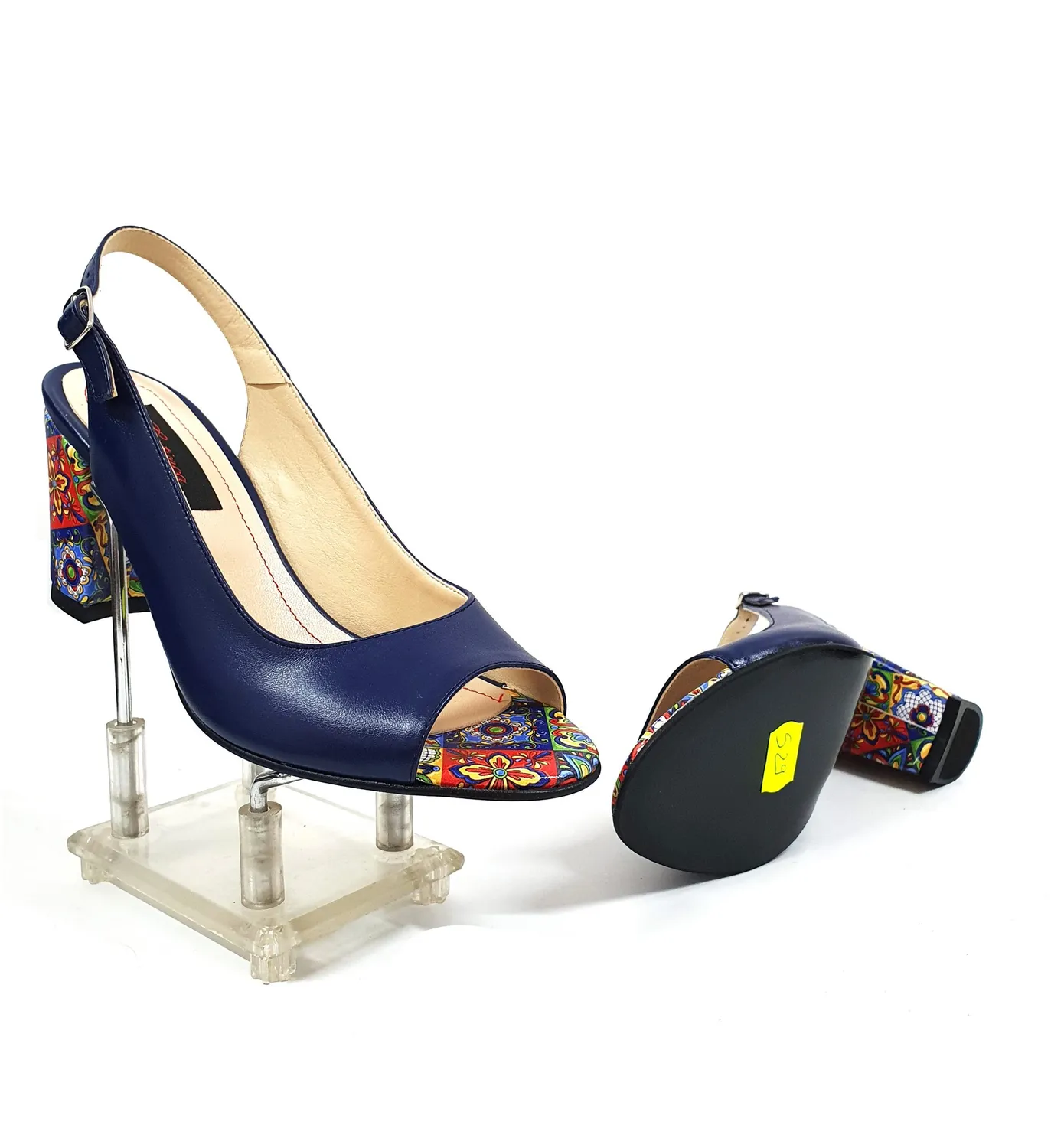 Catinca Shoes S29 AM3D sandale dama albastru mozaic piele