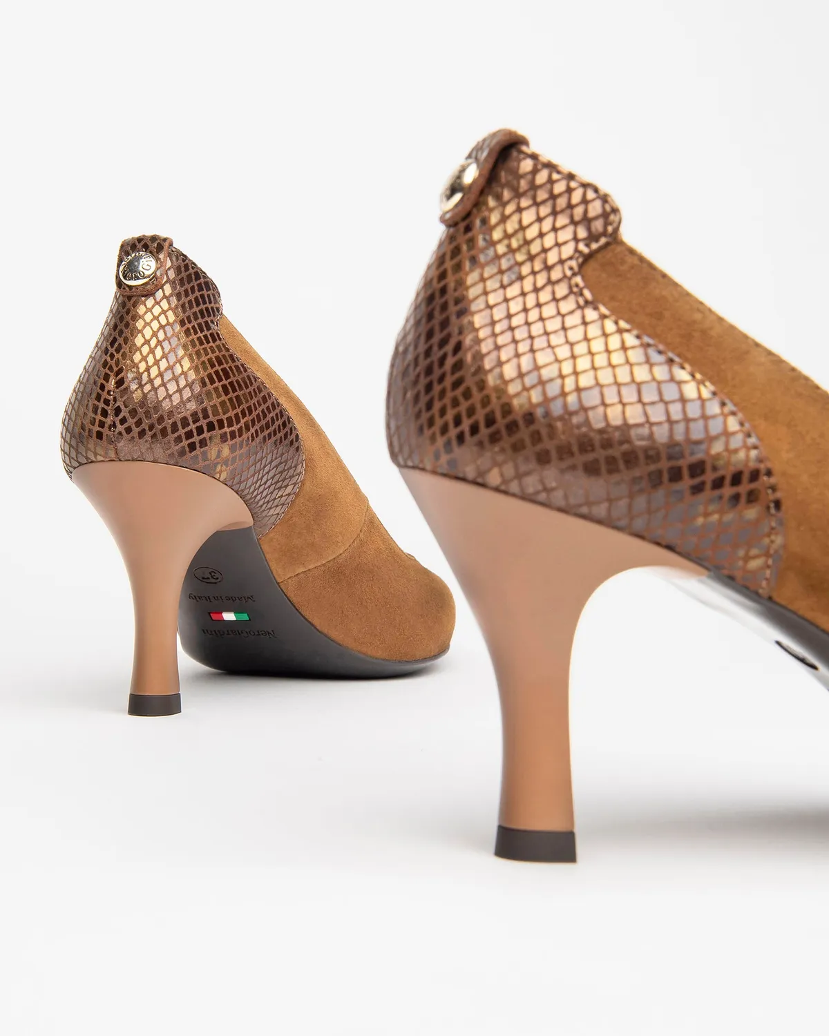 NeroGiardini Pantofi Dama Toc Stiletto 7,5 cm Animal Print