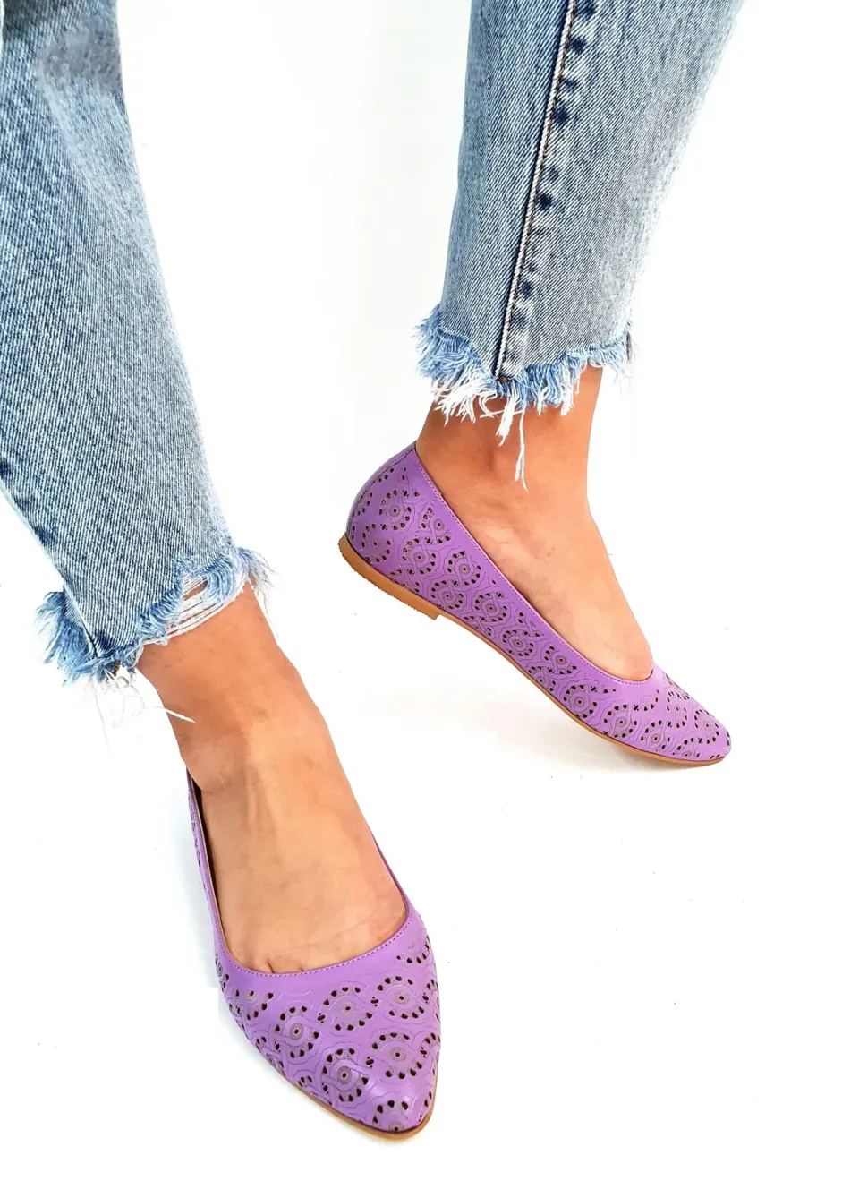 Catinca Shoes STP L balerini dama piele naturala lila
