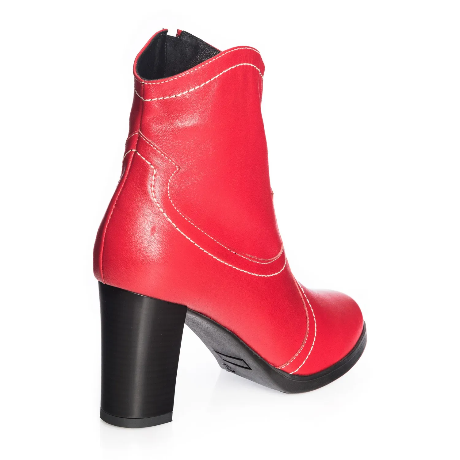 Catinca Shoes GX27 ghete damă piele naturală roșu box