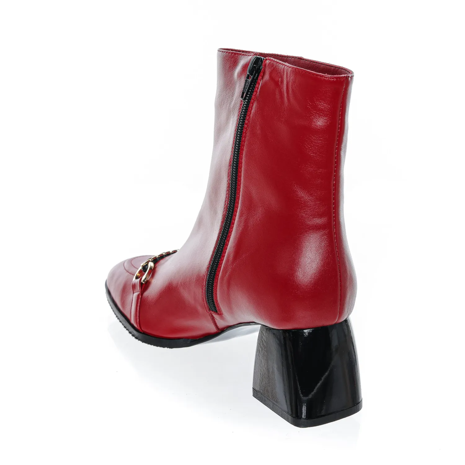 Catinca Shoes GX70 R ghete dama piele naturala rosu box