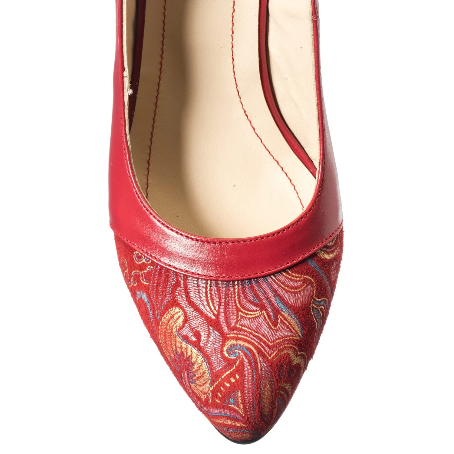 Catinca Shoes A55 RSR sandale dama rosii piele naturala