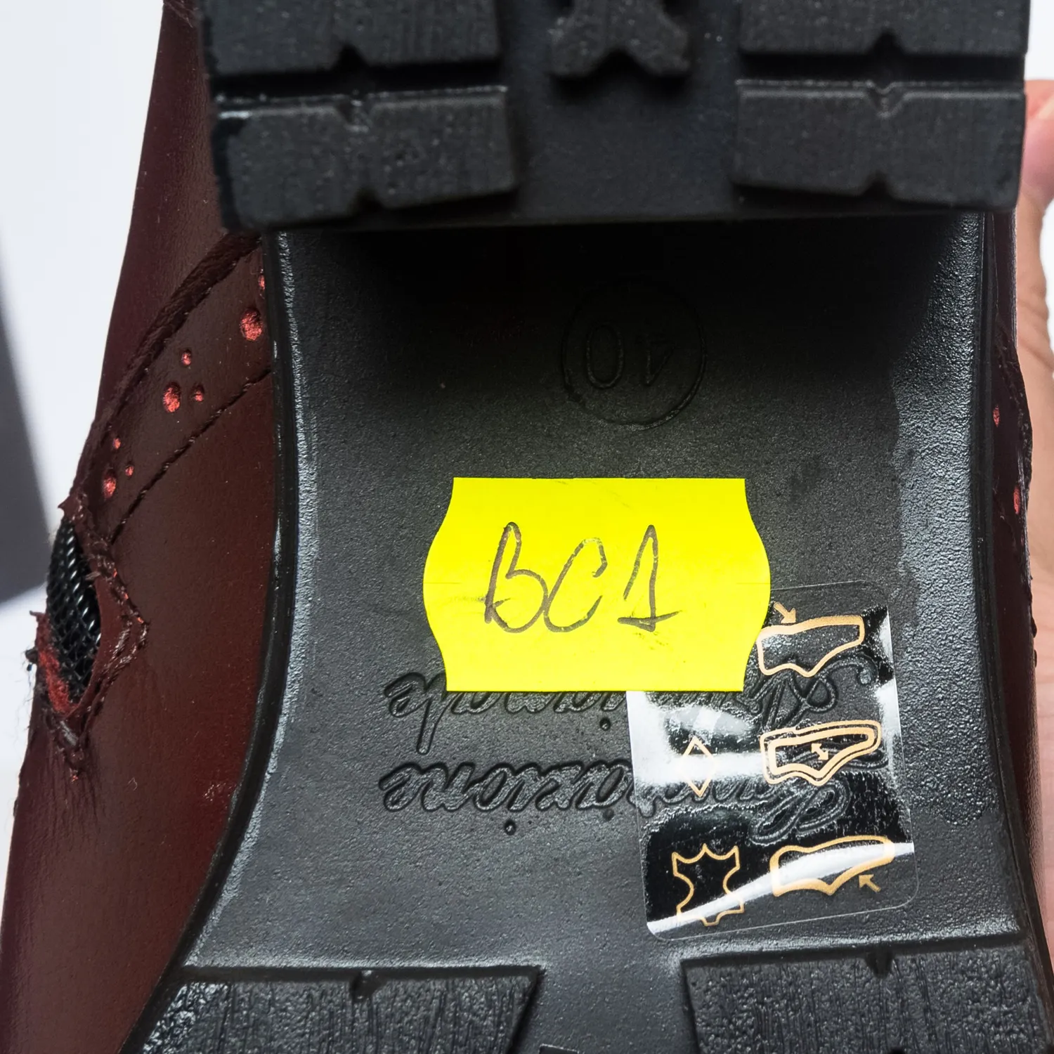 Catinca Shoes BC1 B ghete bordo piele naturală