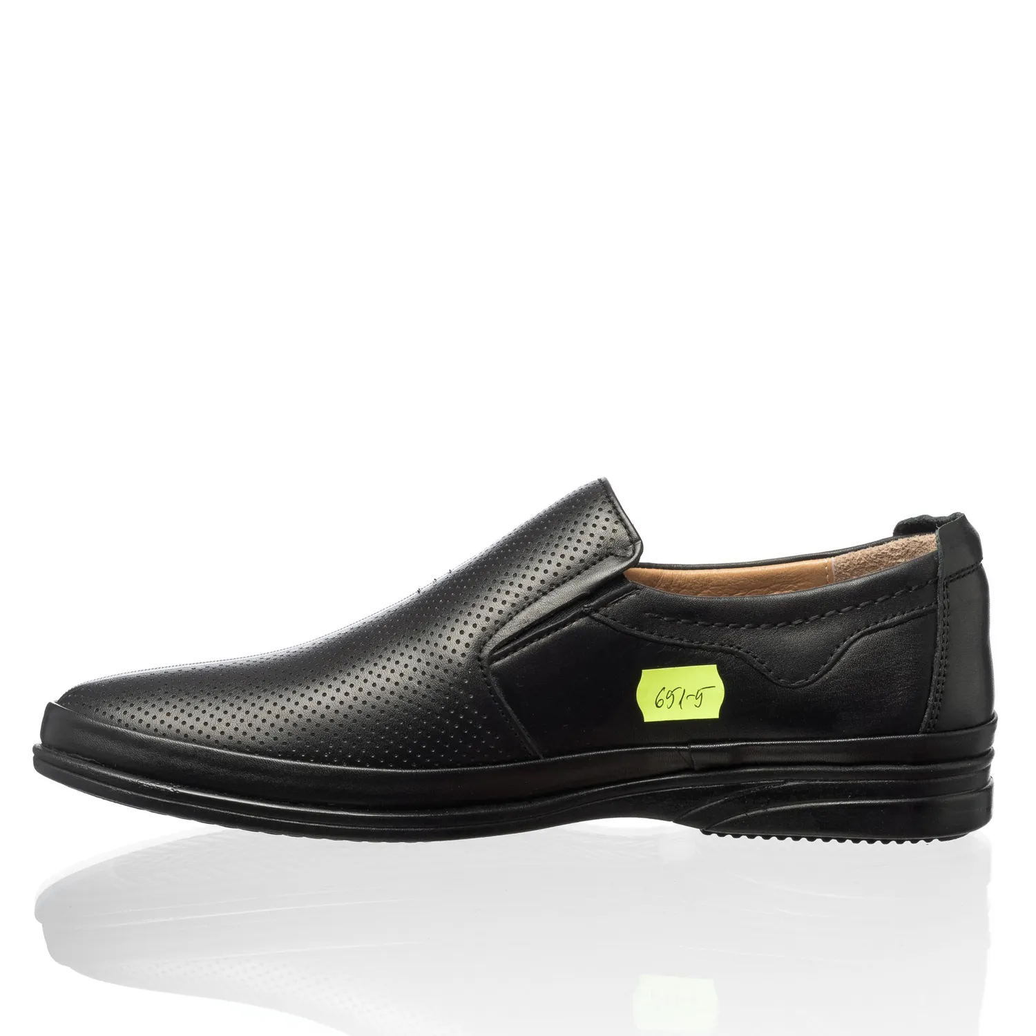 Catinca Shoes 651 NP pantofi bărbați negru perforat piele naturală