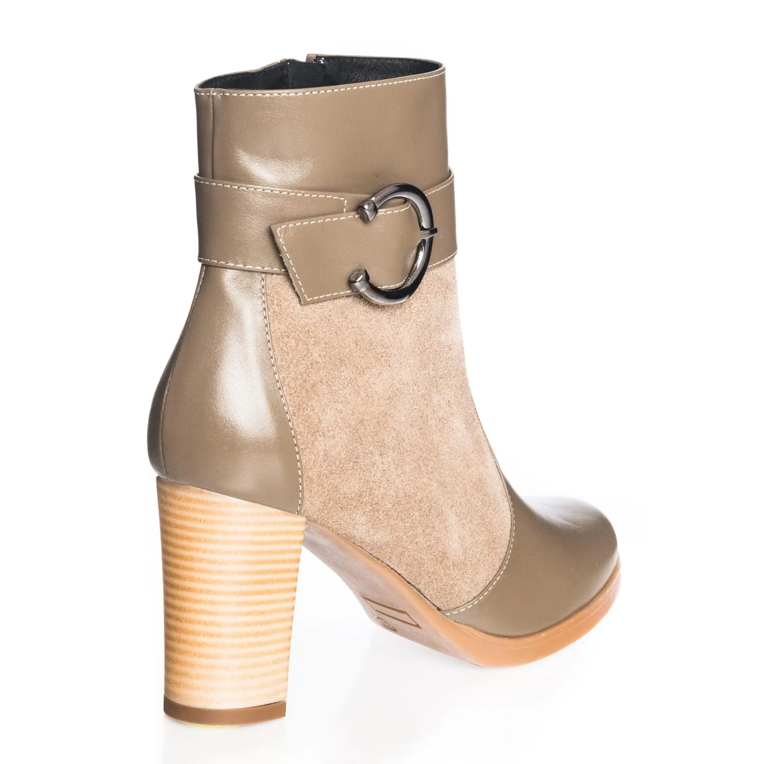 Catinca Shoes GX25 KBA ghete dama kaki box antilopa piele