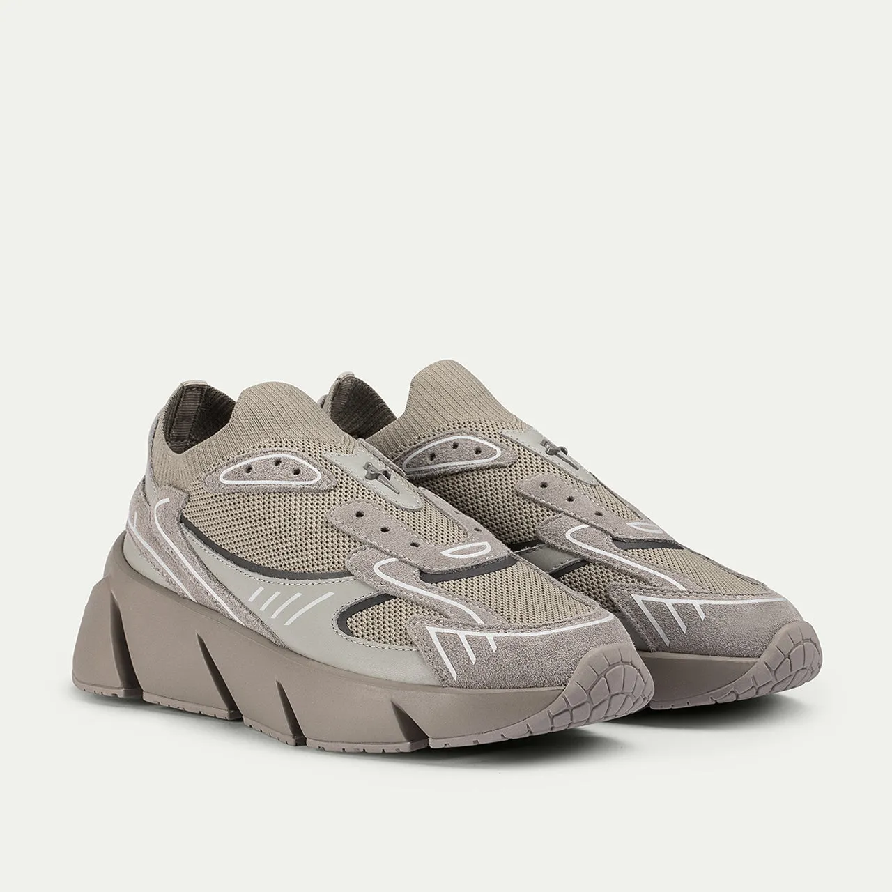 Cesare Paciotti Blade Runner sneakers dama tortora verde