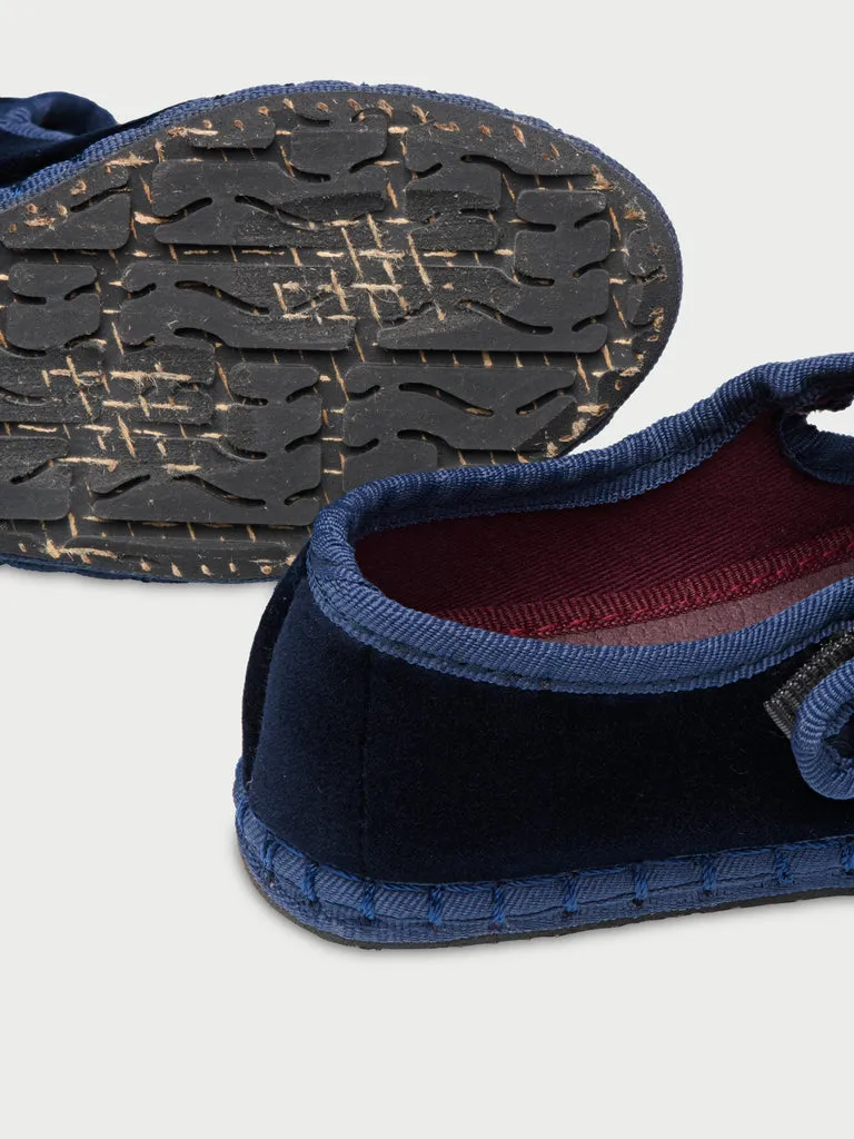 Flagelus Molly Kids pantofi copii velur bleumarin
