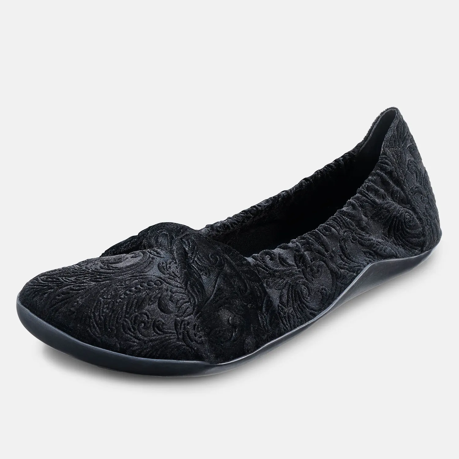 BÄR Elly Textil balerini negri barefoot vegani