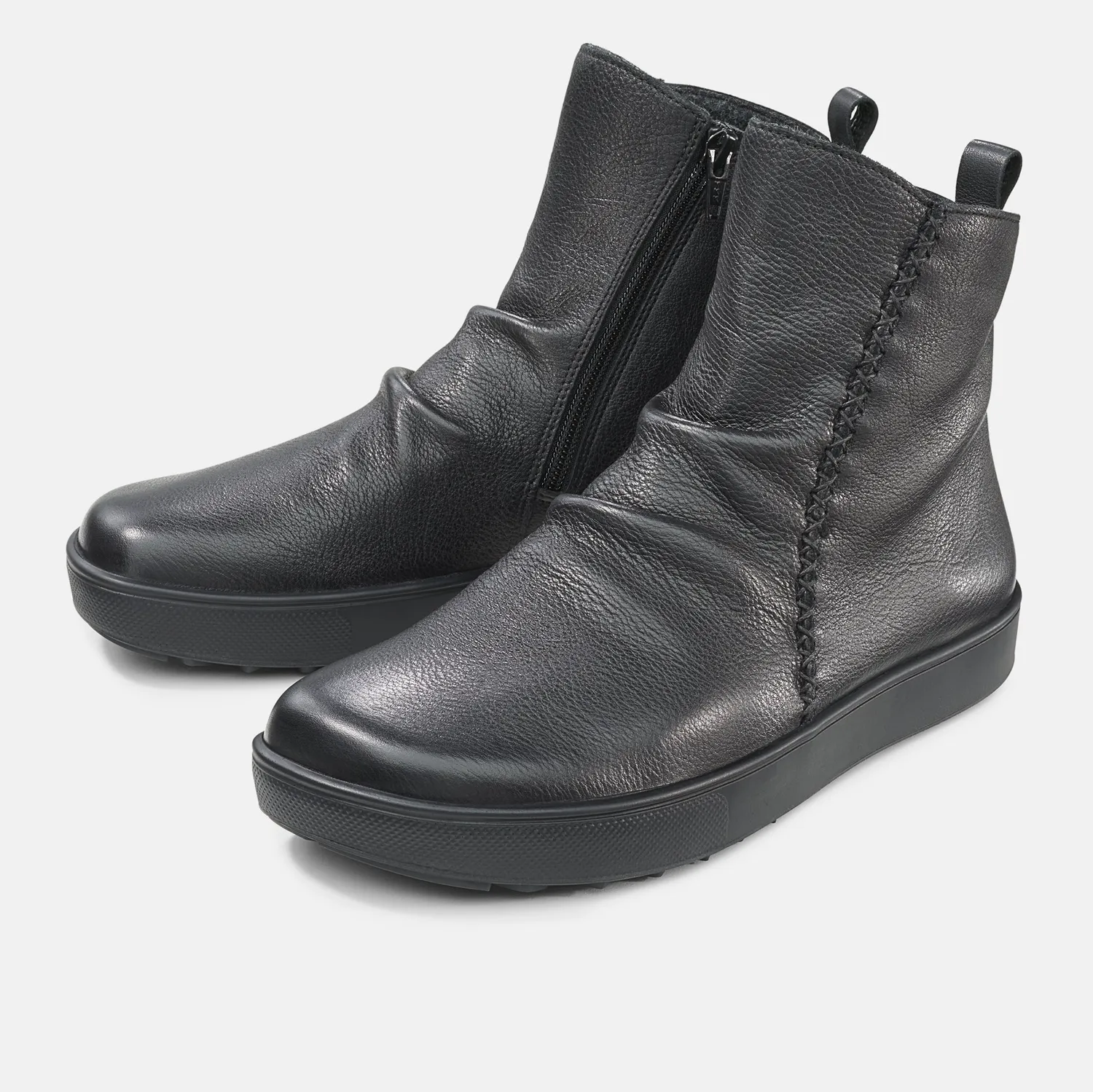 BÄR Lifestyle Merle botine damă negre cu pâslă