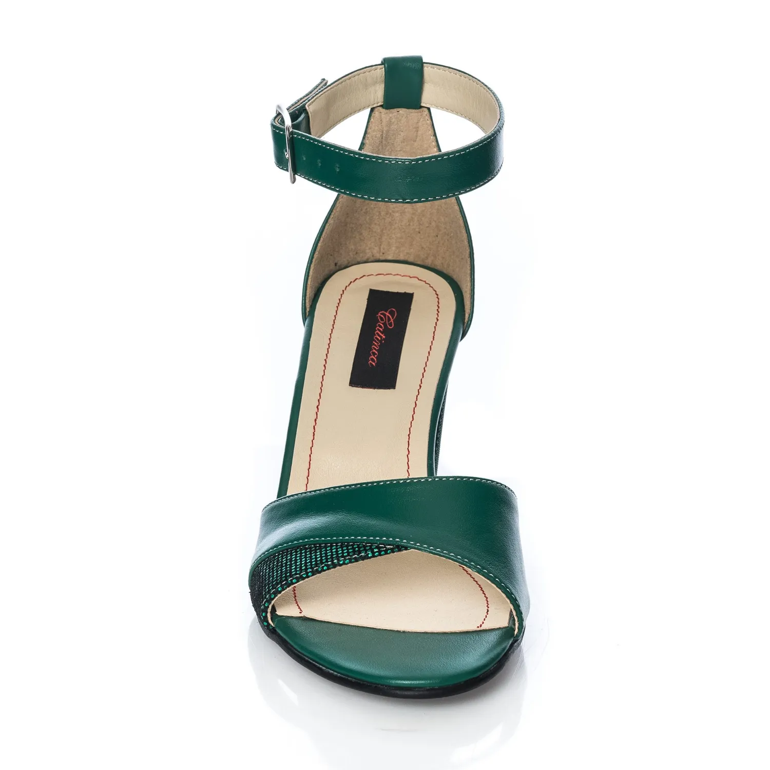 Catinca Shoes S2 VSC sandale damă piele verde sclipici