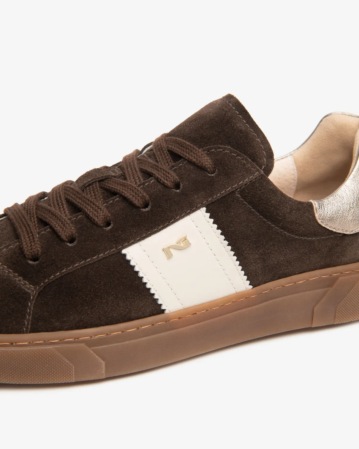 NeroGiardini sneakers dama piele intoarsa cu siret
