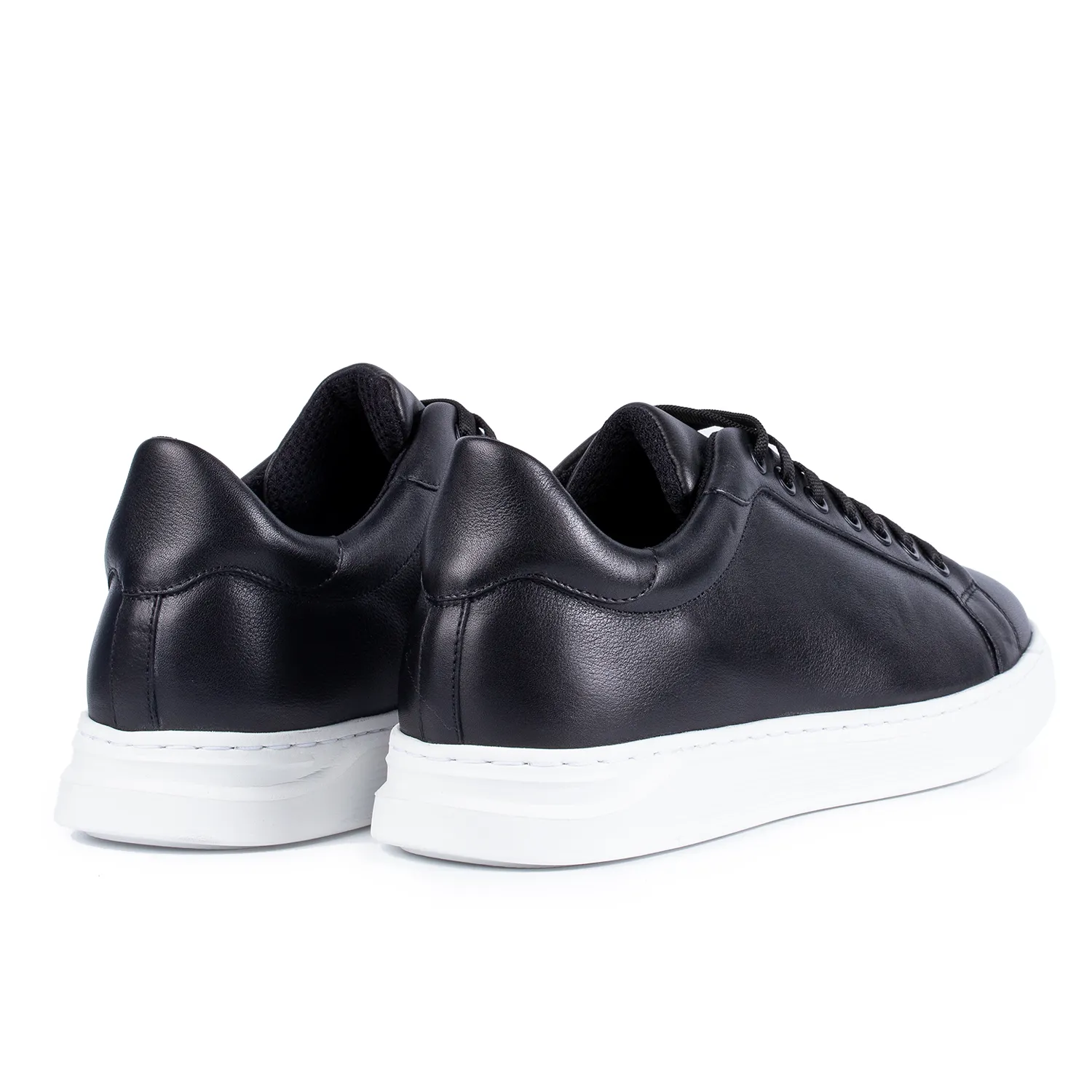 Lucas Shoes 510 sneakers barbati negru piele naturala