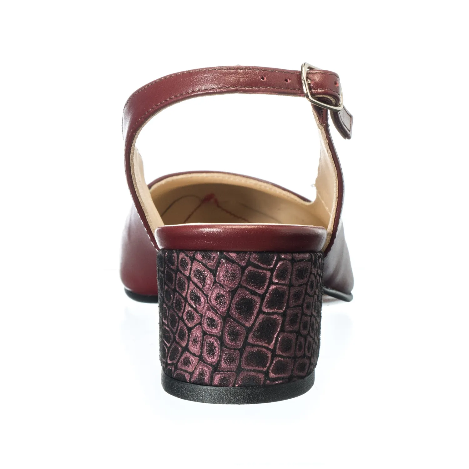 Catinca Shoes A77 BOP sandale dama piele bordo pietre