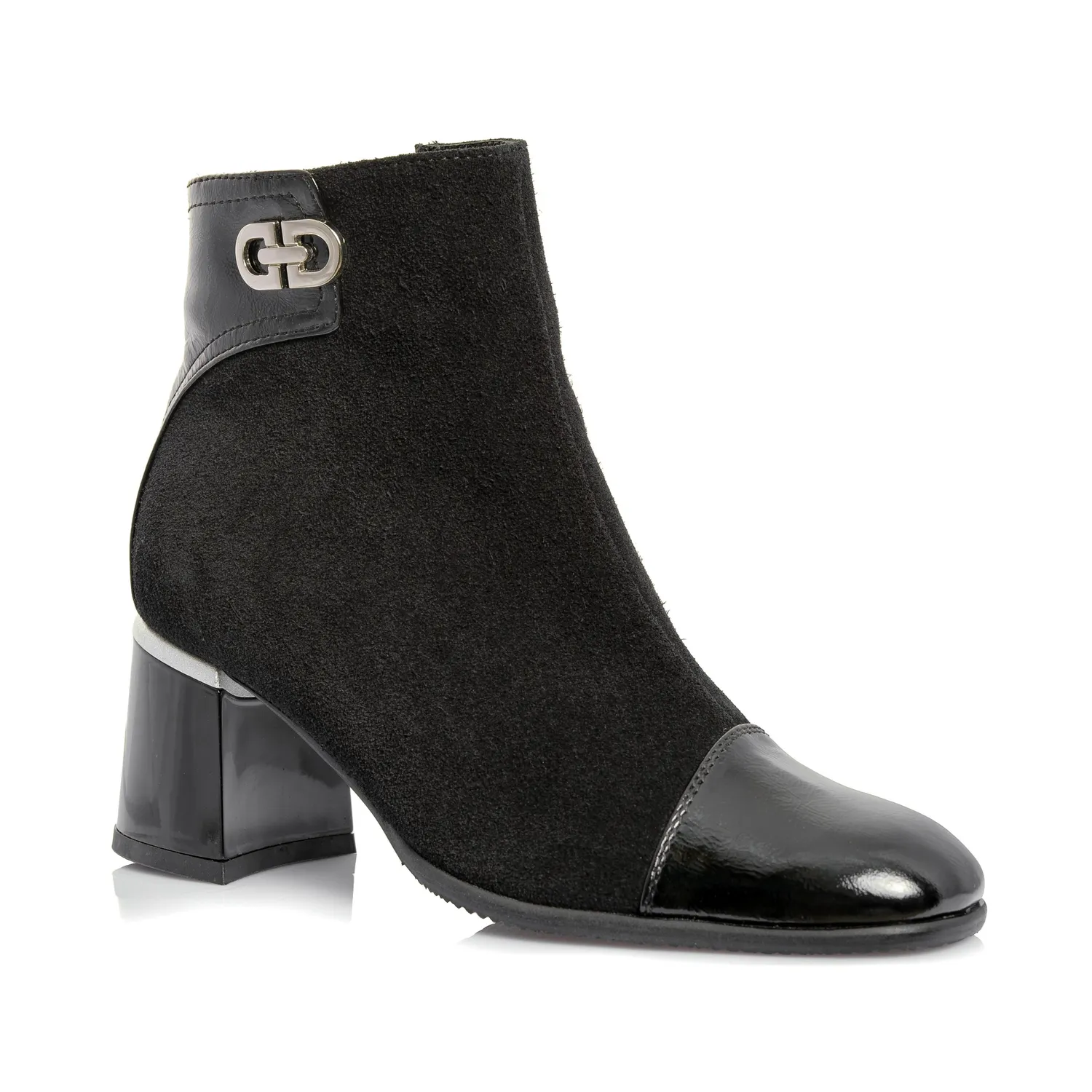 Catinca Shoes G80 NAL ghete dama negre antilopa lac