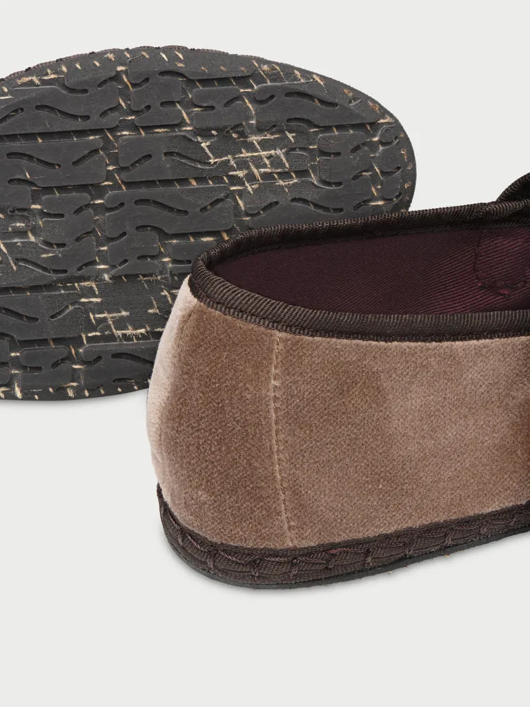 Flagelus Pierre Beige balerini bej catifea