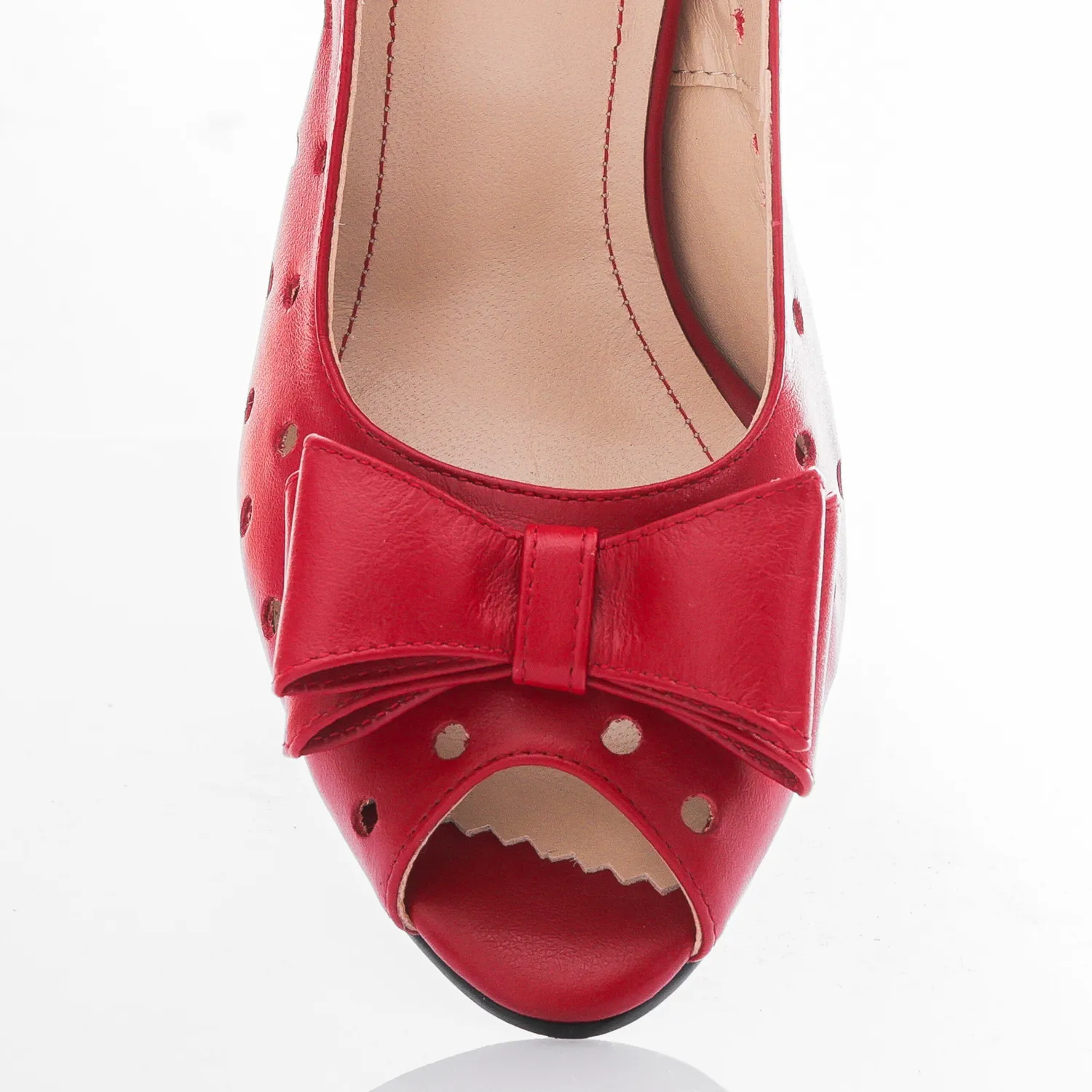 Catinca Shoes F24 RB sandale rosu box piele naturala