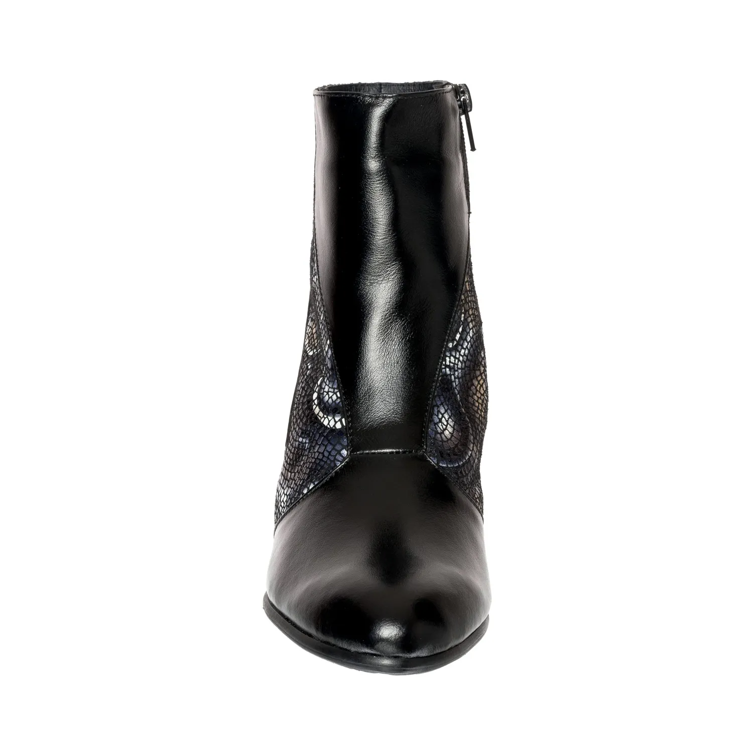 Catinca Shoes GX41 NBL ghete piele negru lacrima