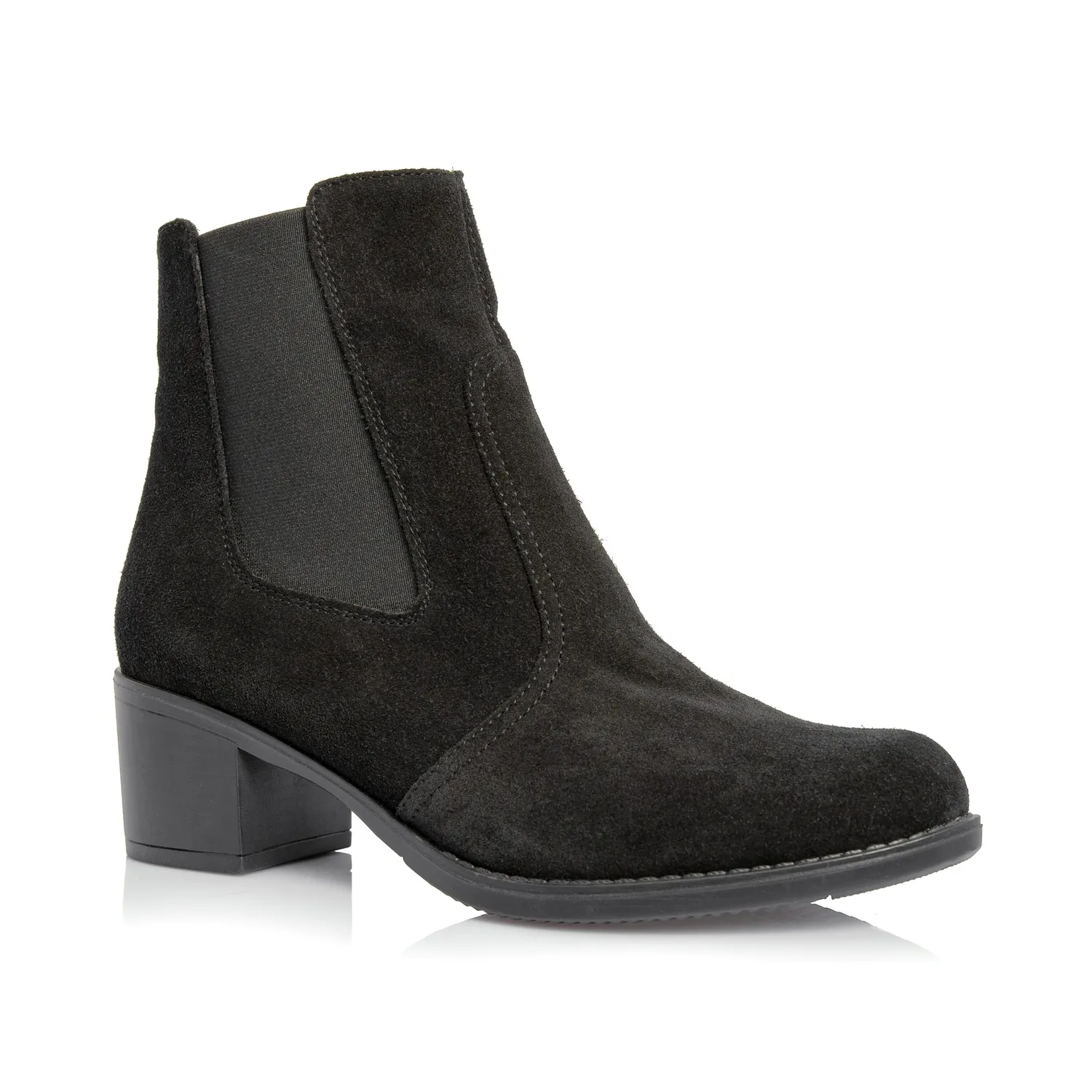 Catinca Shoes T18 NA ghete piele negru antilopa