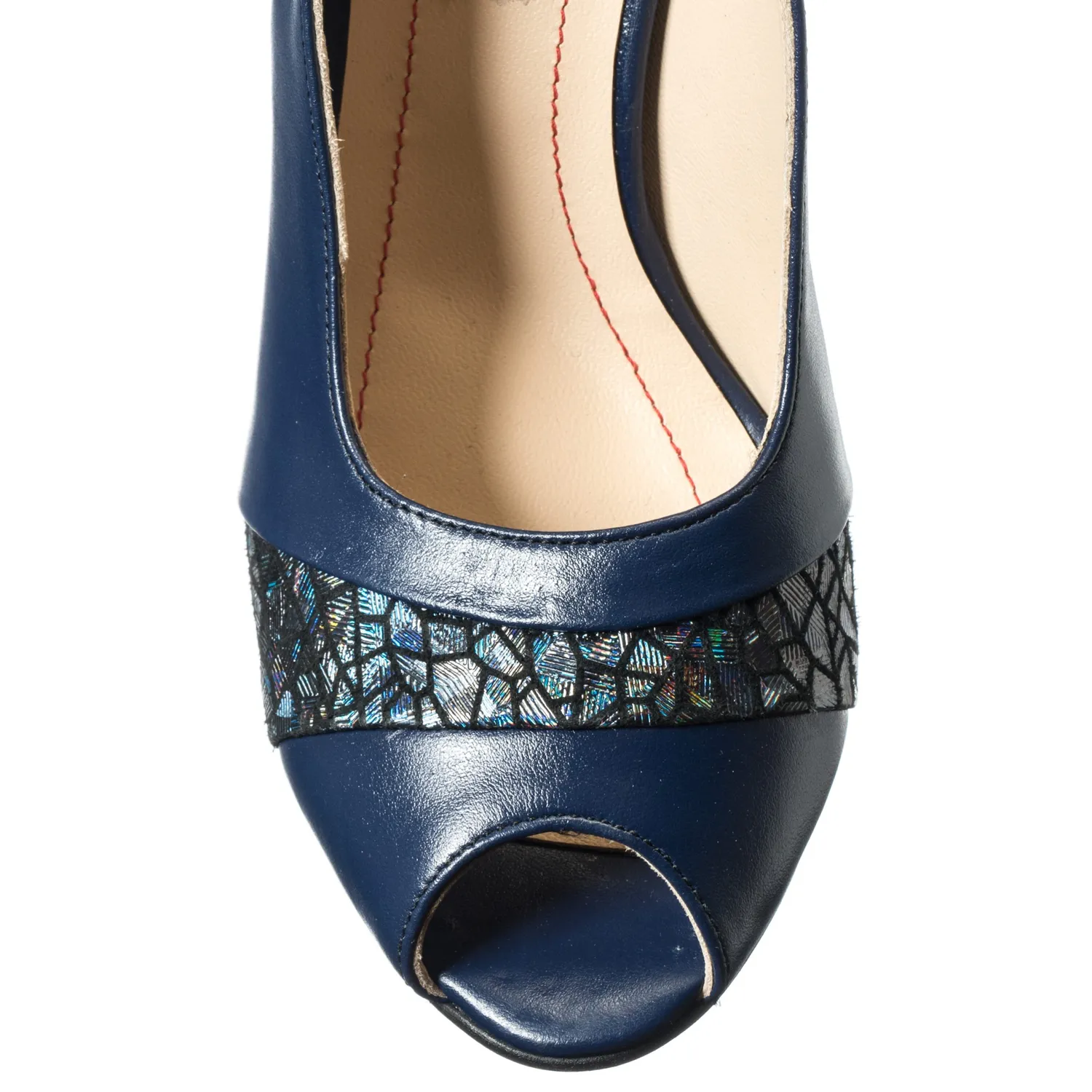 Catinca Shoes R9 BSZ sandale damă piele bleumarin solzi
