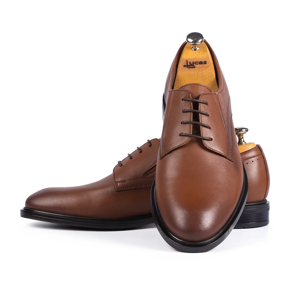 Lucas Shoes Elegant 346s 1666 pantofi barbati coniac piele