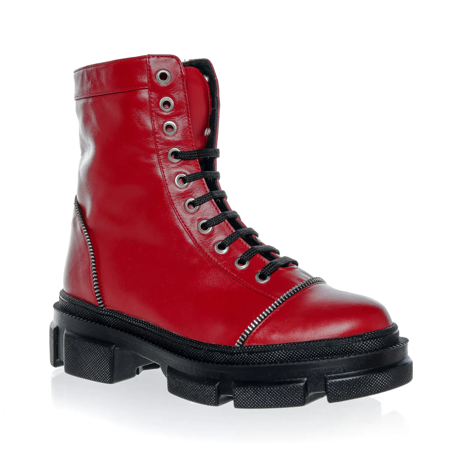Catinca Shoes BC31 R bocanci damă roșu box piele