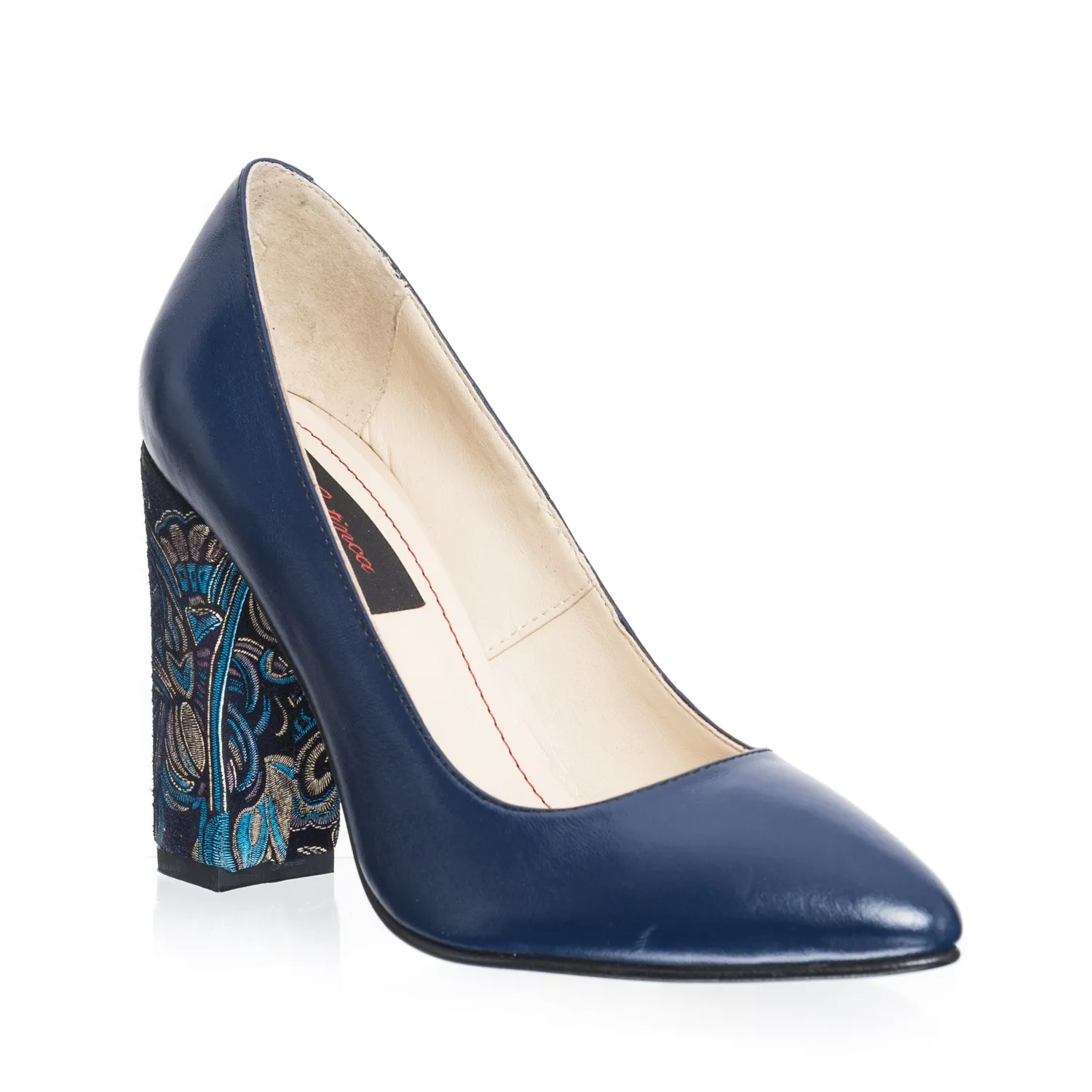 Catinca Shoes 2691 ATS pantofi dama piele albastru toc jos
