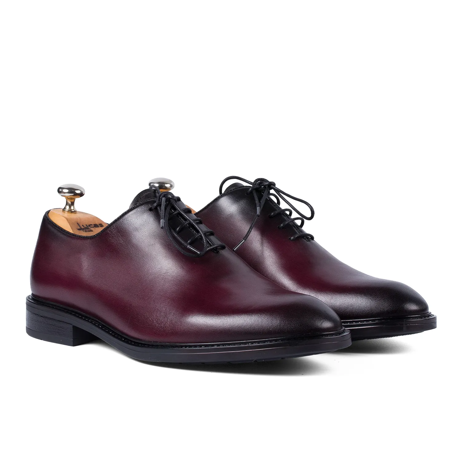 Lucas Shoes Elegant 902 pantofi bordo piele naturala