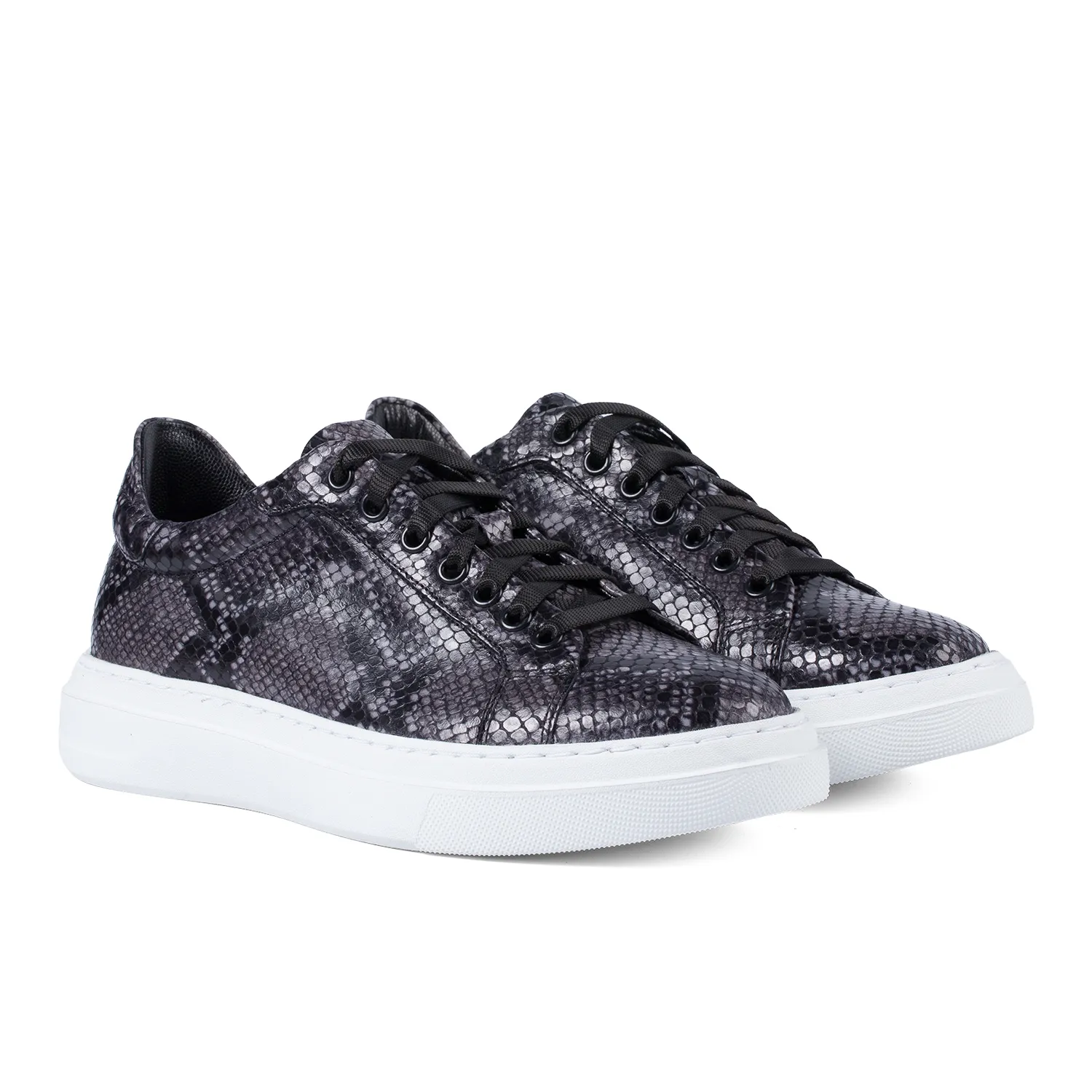 Lucas Shoes 510 Chile Croco sneakers gri piele