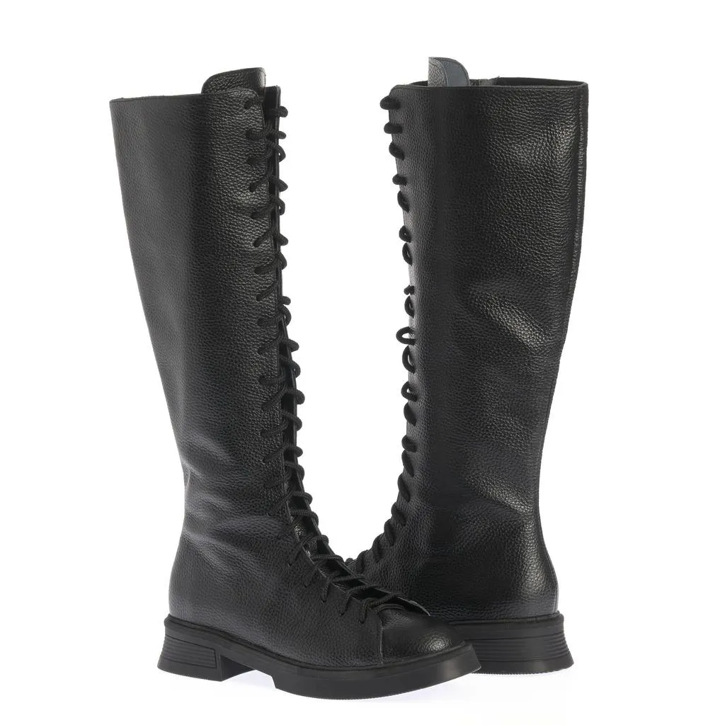 Ana Urbana Shoes Nicole bocanci negri piele granulată