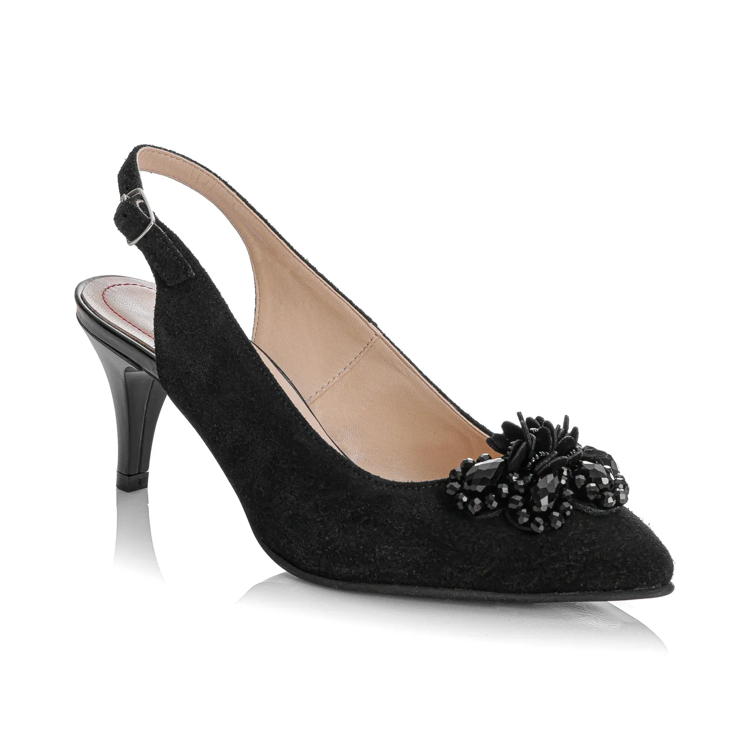 Catinca Shoes D44 NA sandale dama piele negru antilopa