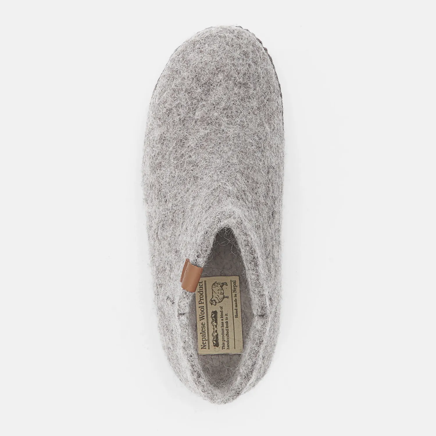 BÄR Tofvel papuci casă unisex lână gri