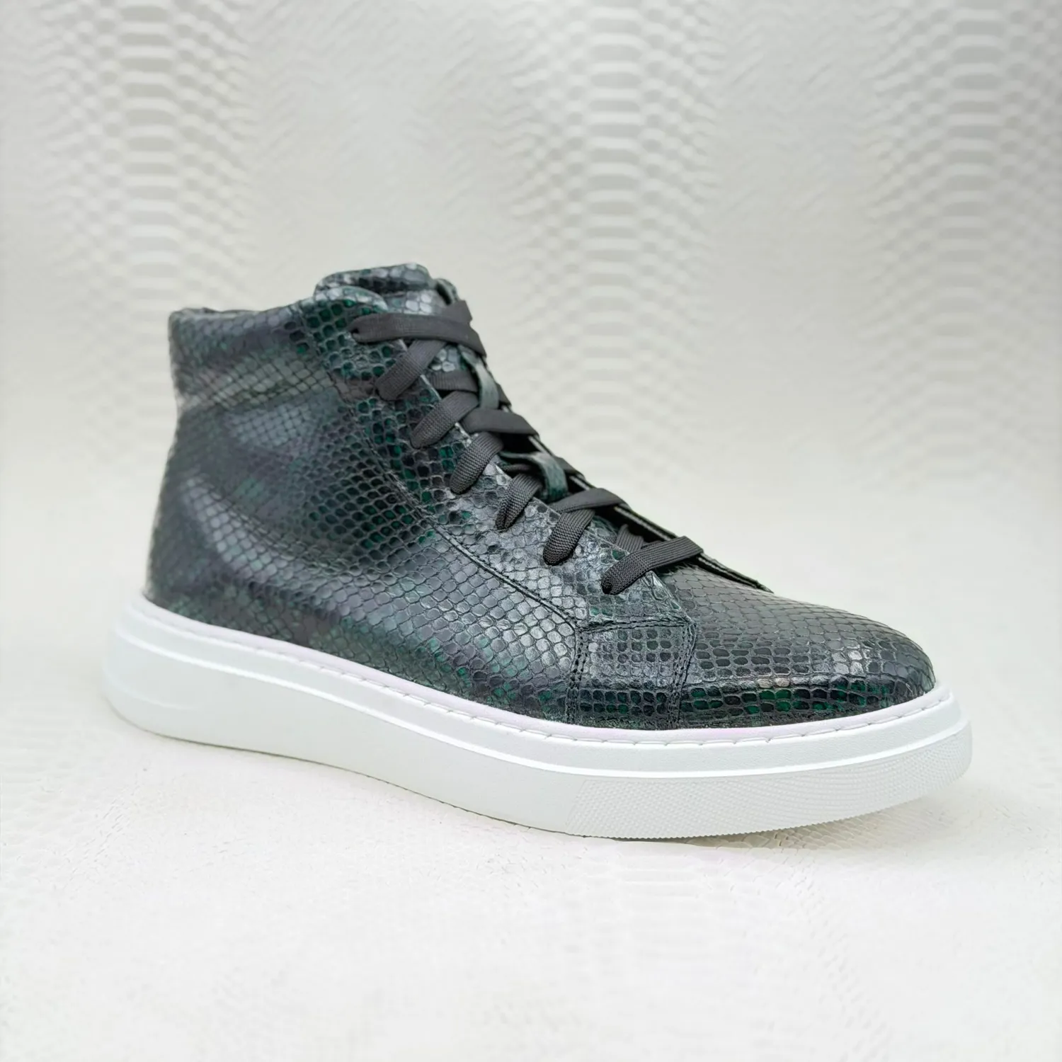 Lucas Shoes 855 A Snake ghete bărbați verde piele