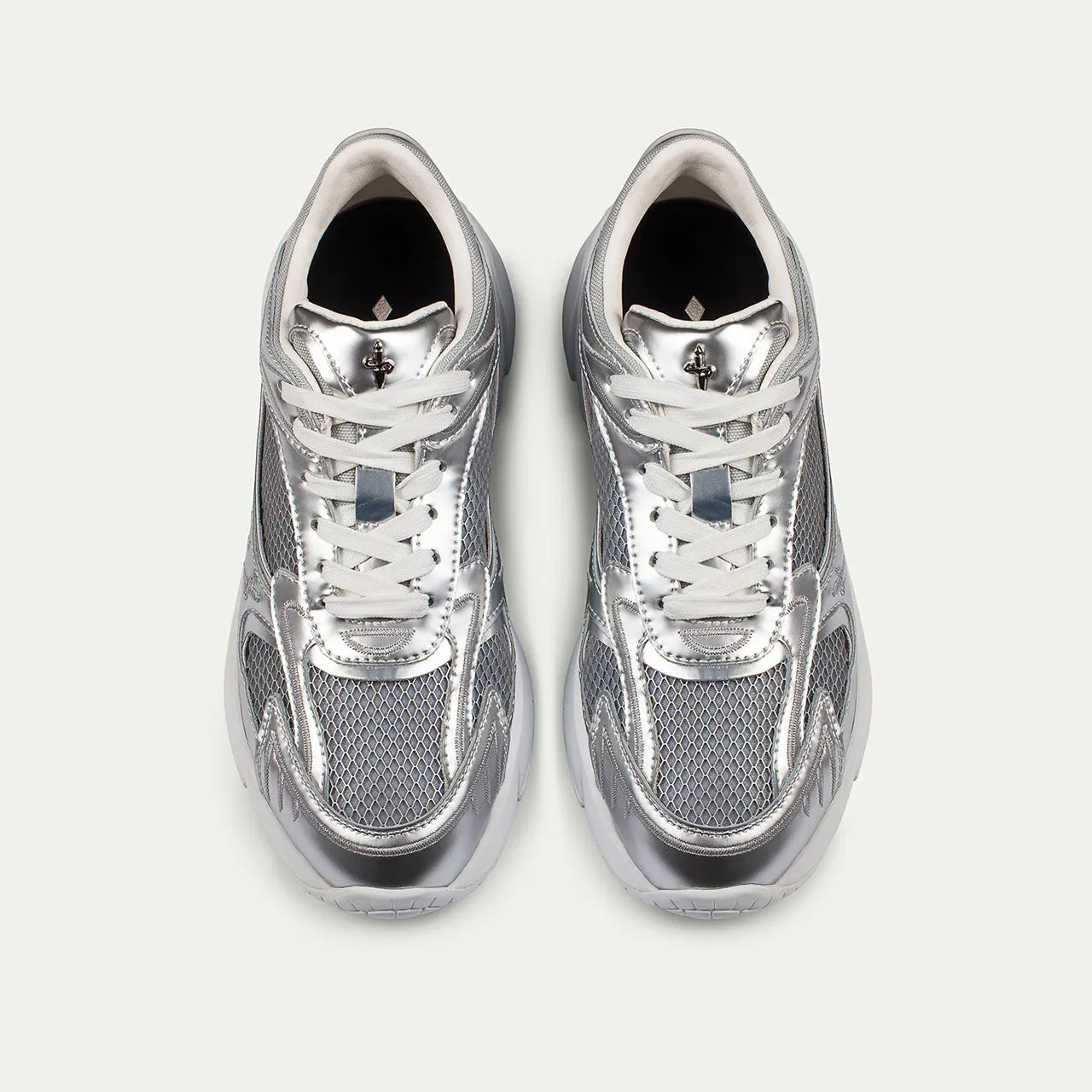 Cesare Paciotti Blade Runner sneakers dama argintiu piele
