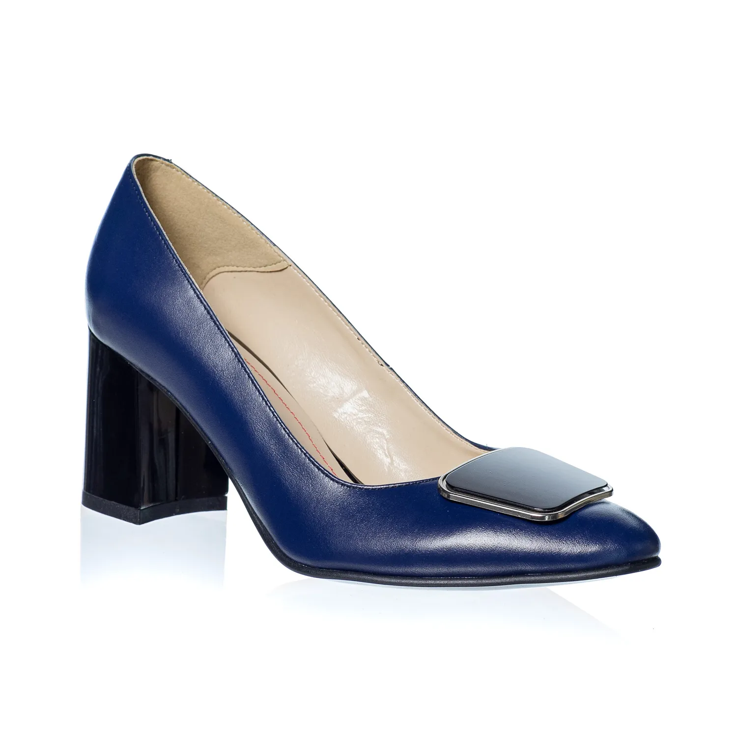 Catinca Shoes A25 B pantofi dama piele albastra box