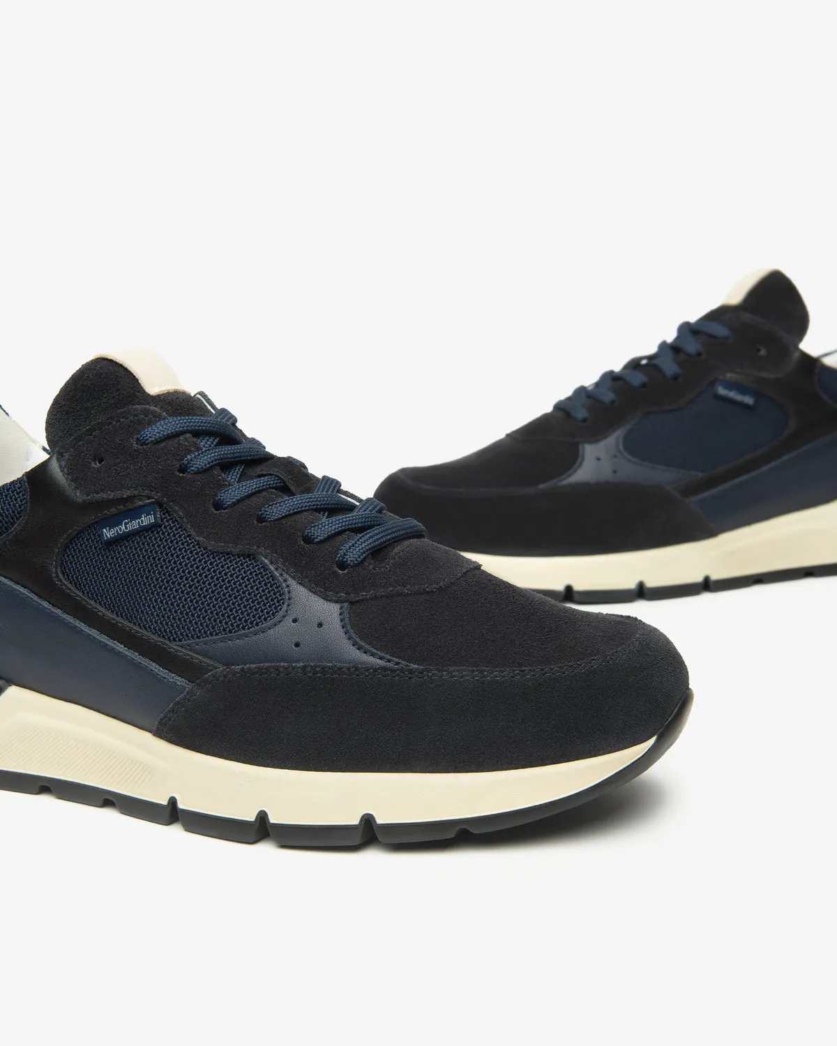 NeroGiardini sneakers barbati piele textil Memory