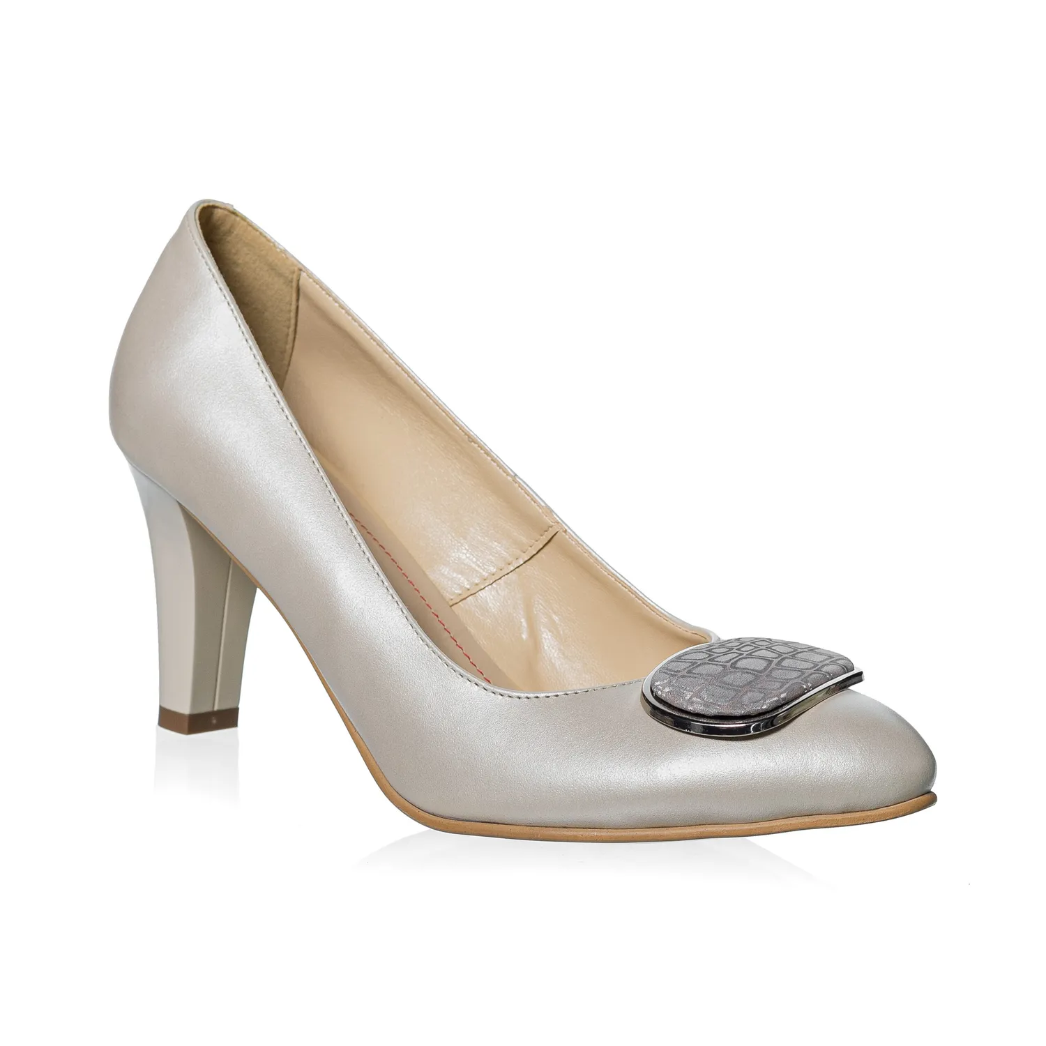 Catinca Shoes A26 BS pantofi damă piele bej sidef