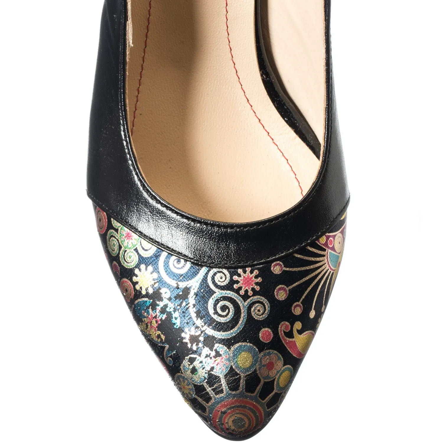 Catinca Shoes A55 NP sandale piele negru paun