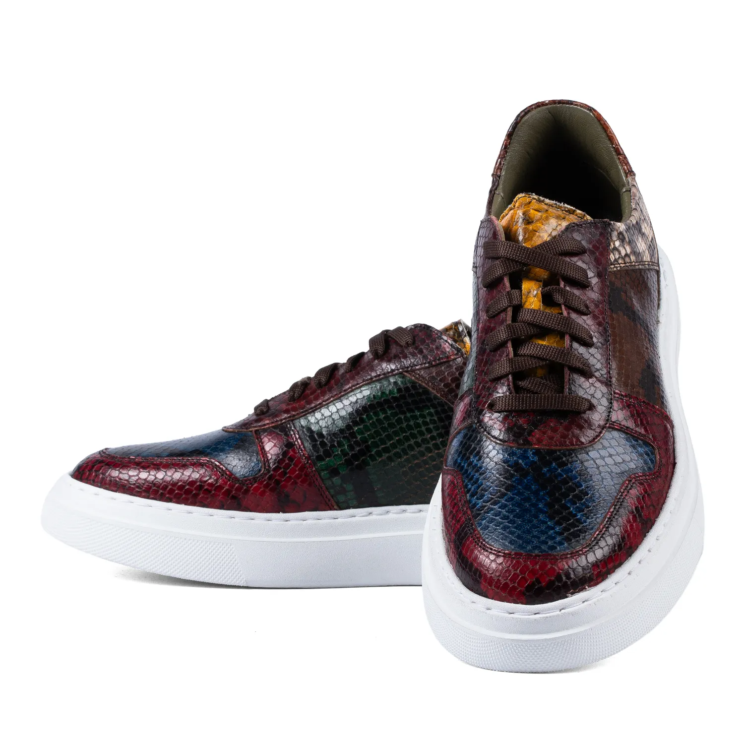 Lucas Shoes 001 Chile sneakers barbati maro croco piele