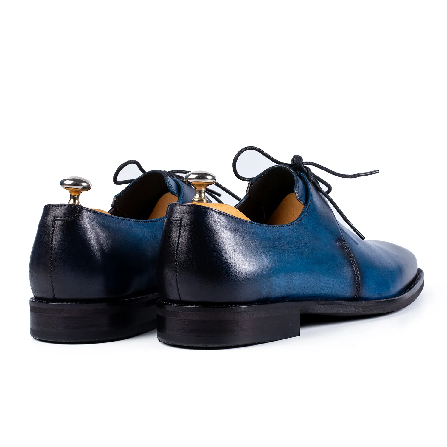 Lucas Shoes Elegant Derby Arca pantofi albastru piele naturala