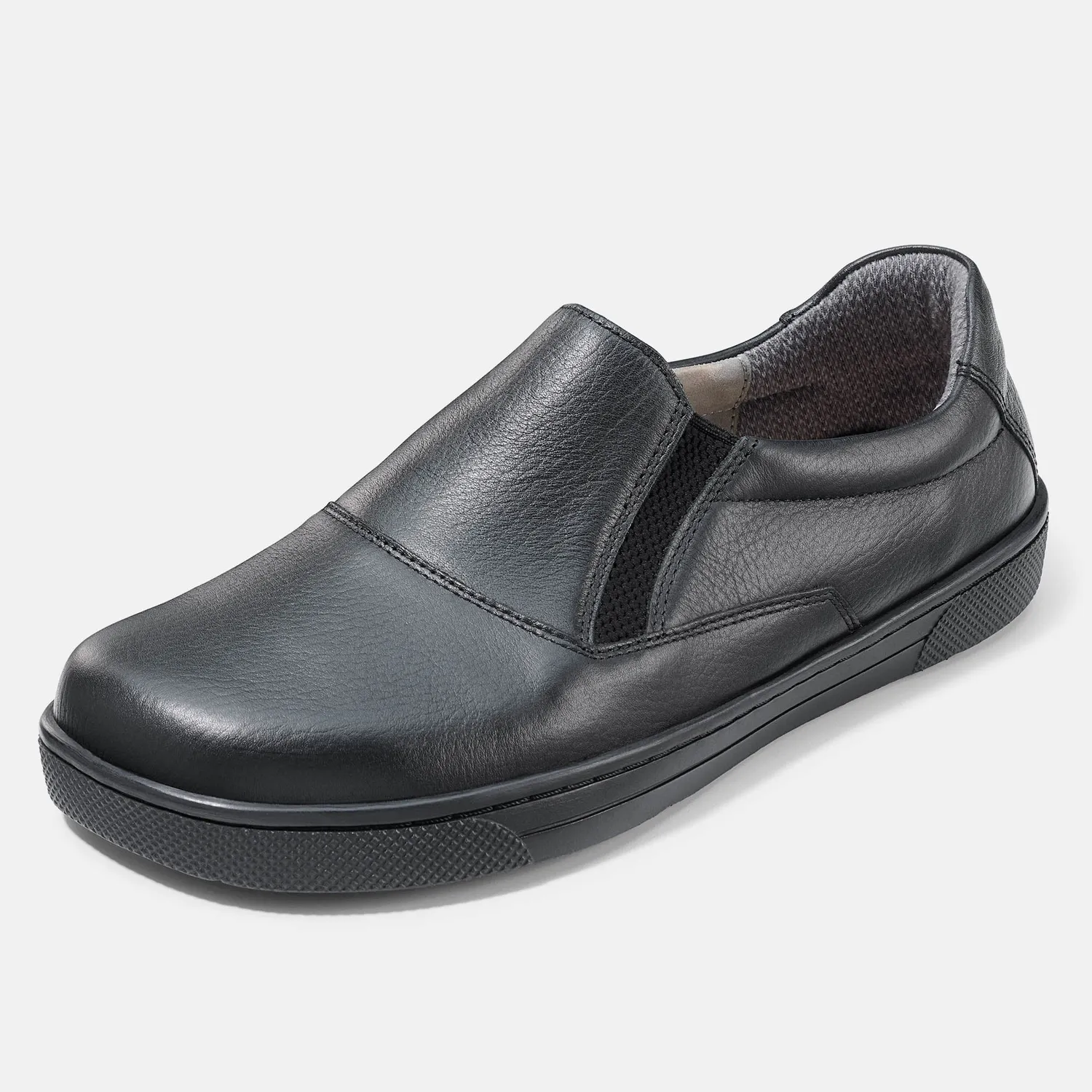 BÄR Bastian pantofi slip-on negri piele