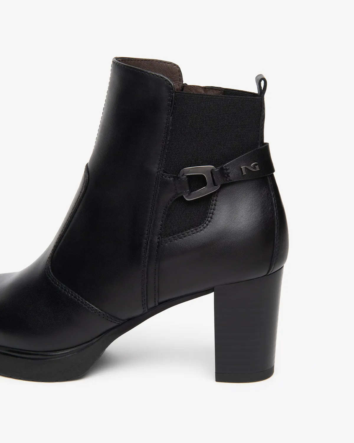 NeroGiardini botine piele toc 7 cm dama cu catarama
