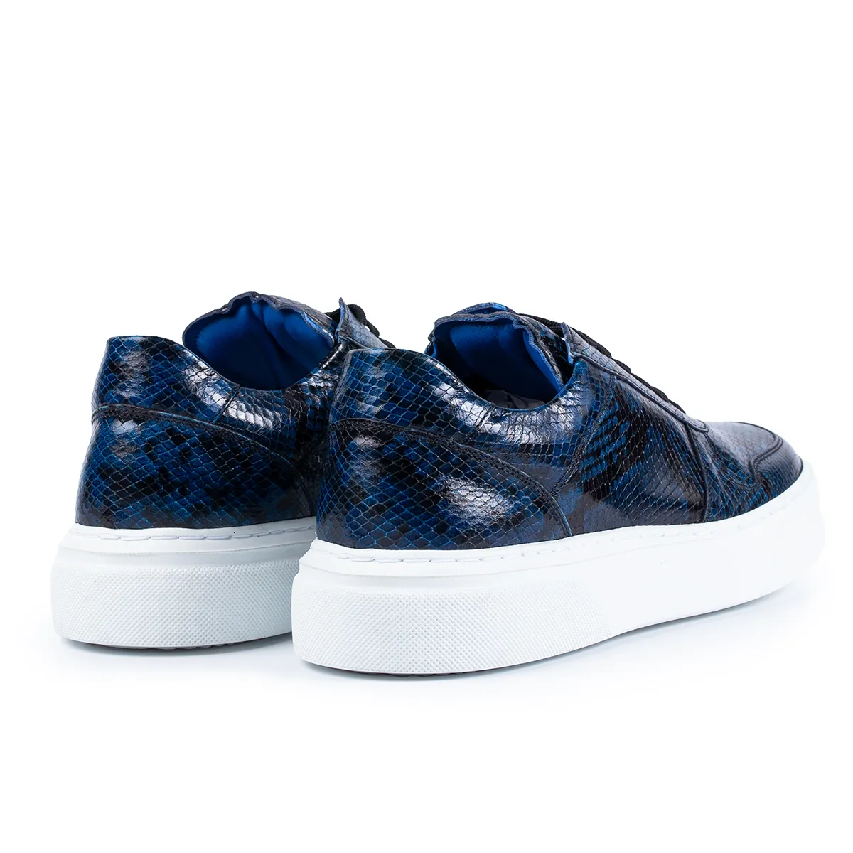Lucas Shoes Sneaker 001 Blue sneakers barbati piele croco