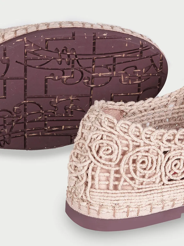 Flabelus Kyra Breeze Sand pantofi Mary Jane bej broderie