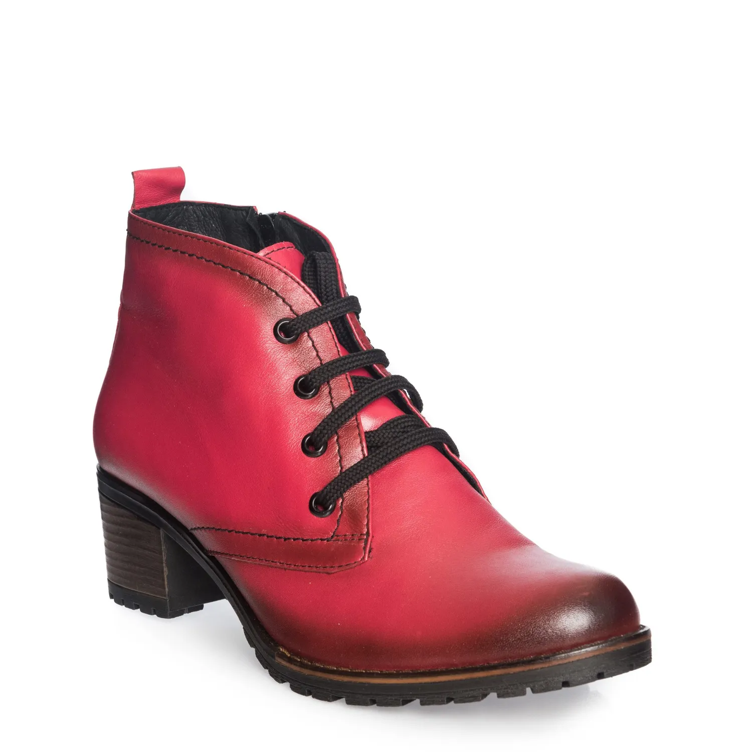 Catinca Shoes BC16 RP ghete dama piele naturala rosie