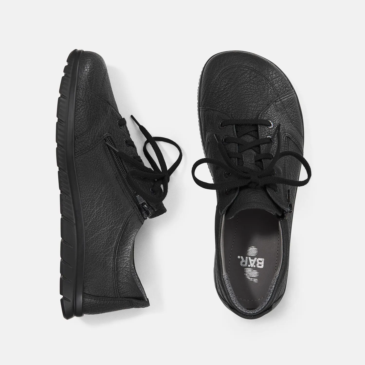 BÄR Lifestyle Miriam sneakers damă negri piele fermoar