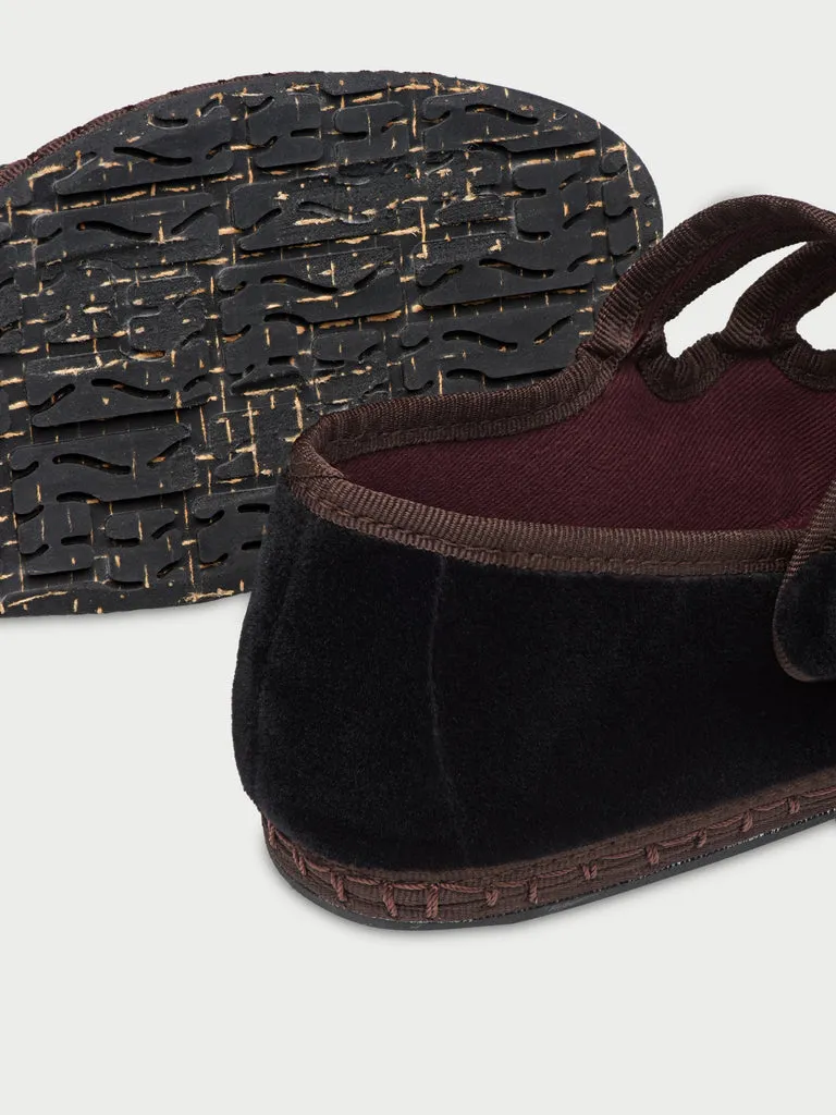 Flagelus Antoine Black pantofi mary jane catifea neagra
