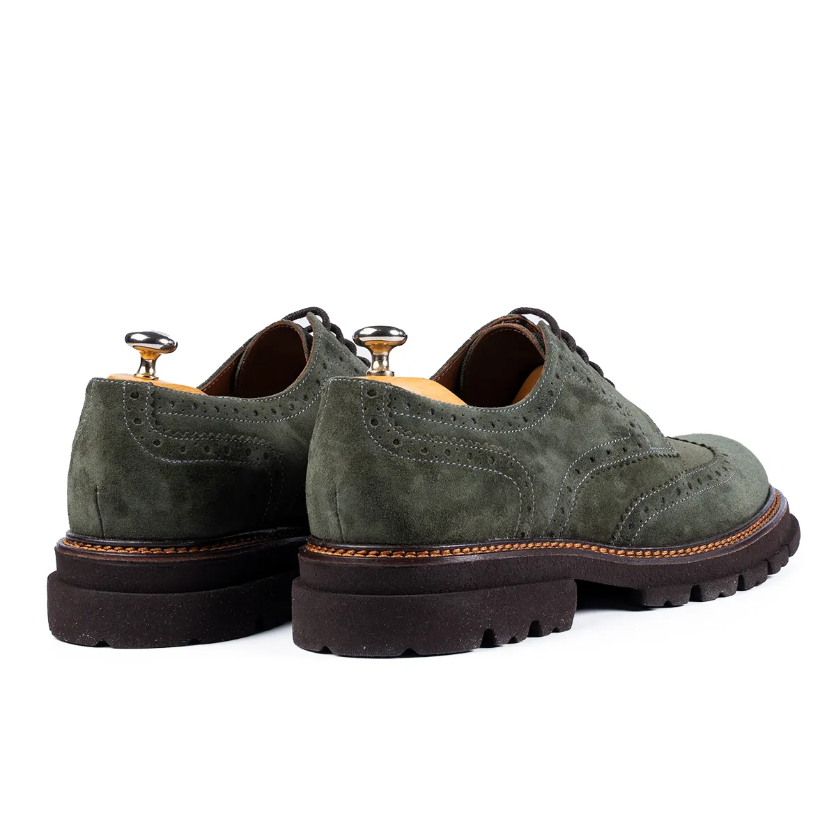 Lucas Shoes Elegant 550 pantofi piele verde velur